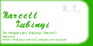 marcell kubinyi business card